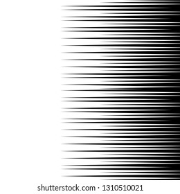 Comic book speed horizontal lines on white background.