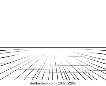 Comic book speed lines. Abstract background. Vector