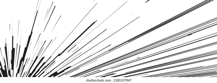 Comic book speed lines black color stripe