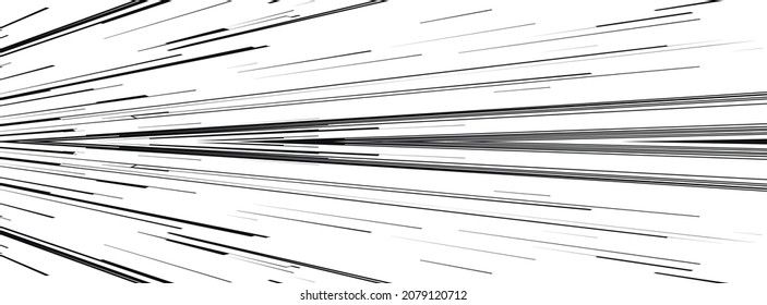 Comic book speed lines isolated on white background stripe and radial effect style for manga speed frame, superhero action, explosion background. Motion line effect, pop art. Vector 10 eps