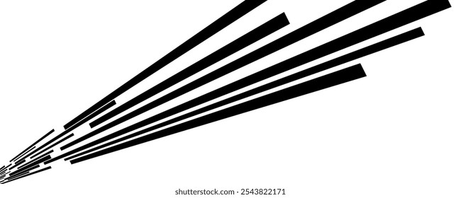 Comic book speed lines isolated on white background stripe effect style for manga speed frame, superhero action, explosion background. Motion line effect, pop art.vector eps 10