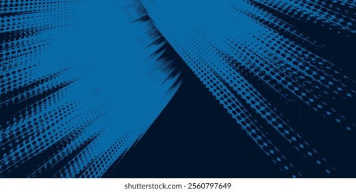 Comic book speed lines isolated on blue background stripe effect style, superhero action, explosion background. Eps10