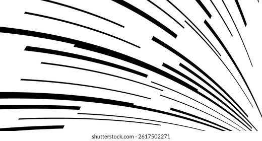 Comic book speed lines isolated on white background stripe effect style for manga speed frame, superhero action, explosion background. Motion line effect, pop