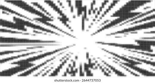 Comic book speed lines isolated on white background stripe effect style for manga speed frame, superhero action, explosion background. Motion line effect, pop art.	
