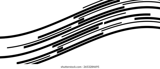 Líneas de velocidad del cómic aisladas en el estilo blanco del efecto de la raya del fondo para el marco de la velocidad del manga, acción del superhéroe, fondo de la explosión. Efecto de línea de movimiento, arte pop.Vector eps 10
