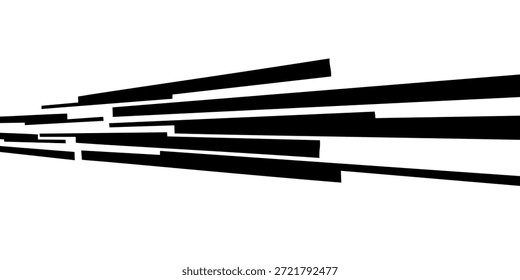 Comic-Buch-Linien einzeln auf weißem Hintergrund Streifen-Effekt-Stil für Manga-Geschwindigkeit Frame, Superhelden-Aktion, Explosion Hintergrund. Bewegungslinieneffekt, Pop