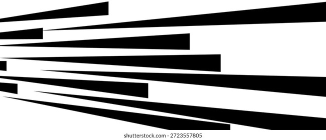Linhas de velocidade de quadrinhos isoladas no estilo de efeito de faixa de fundo branco para quadro de velocidade de mangá, ação de super-herói, fundo de explosão. Efeito de linha de movimento, pop art.vetor eps 10