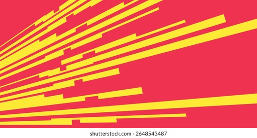 Comic book speed lines with red and yellow motion effect. Radial burst and stripe style, ideal for superhero action scenes, manga frames, pop art, explosion backgrounds, or dynamic posters.