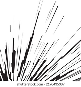 Comic book speed lines vector black color