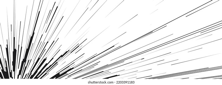 Comic book speed lines vector black white color