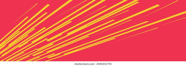 Comic book speed red yellow color lines isolated on background stripe and radial effect style for manga speed frame