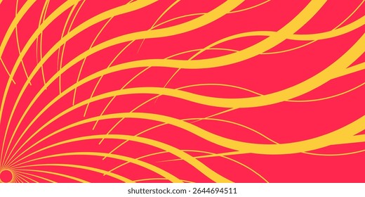 Comic book speed red yellow color lines isolated on background stripe radial effect style for manga speed frame, Vector 10 eps.