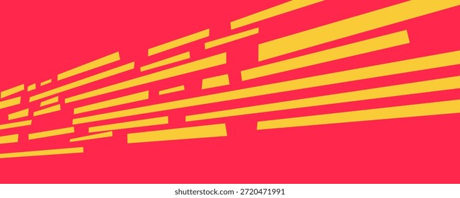 Comic book speed red yellow color lines isolated on background stripe and radial effect style for manga speed frame, superhero action, explosion background. Motion line effect, pop art. Vector 10 eps