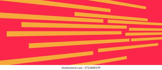 Linhas de cor vermelha amarela isoladas na faixa de fundo e estilo de efeito radial para o quadro de velocidade do mangá, ação de super-herói, plano de fundo de explosão. Efeito de linha de movimento, pop art. Vetor 10 eps