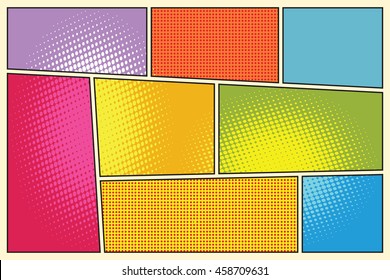 Comic book storyboard style pop art retro vector illustration