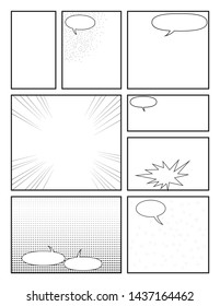 Comic Book Strip Templates For Drawing vector design