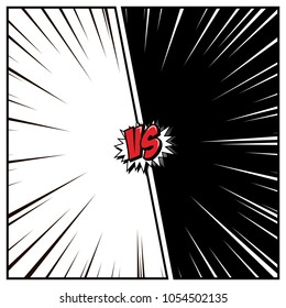 Comic book style background. Black and white versus illustration. Design element for banner, poster, flyer. vector image