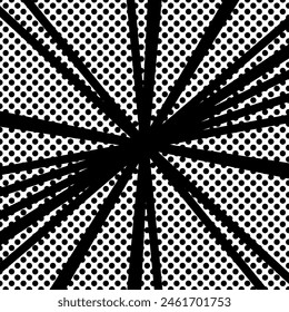 Comic book style background illustration of concentrated lines