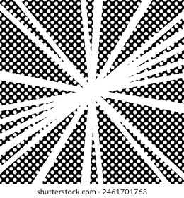 Comic-Stil Hintergrund-Illustration von konzentrierten Linien