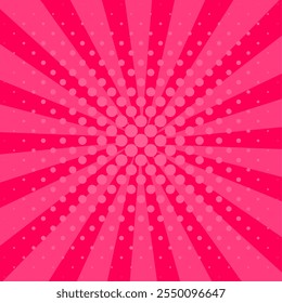 Comic book style background with sunbeam rays,vintage sunburst line pop art