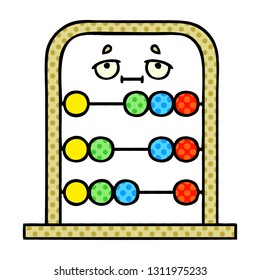 comic book style cartoon of a abacus
