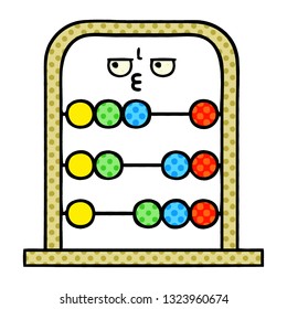 comic book style cartoon of a abacus