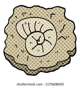 comic book style cartoon ancient fossil