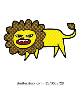león de historietas con dibujos animados