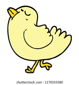 comic book style cartoon arrogant bird