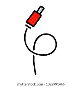 caricatura de un enchufe de audio al estilo de un libro de historietas