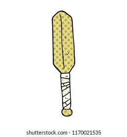 comic book style cartoon baseball bat