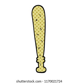 comic book style cartoon baseball bat
