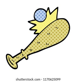 comic book style cartoon baseball bat