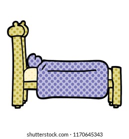 comic book style cartoon bed