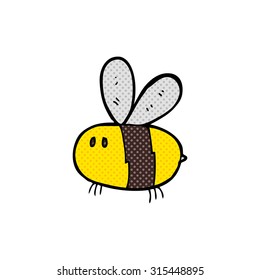 abeja de dibujos animados estilo libro de historietas