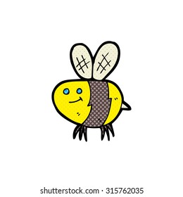 abeja de dibujos animados estilo libro de historietas
