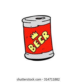 comic book style cartoon beer can