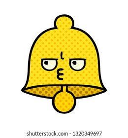 comic book style cartoon of a bell
