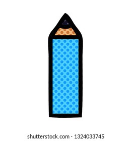 historieta de un lápiz azul