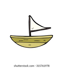 barco de dibujos animados estilo libro de historietas