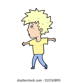niño de dibujos animados estilo libro de historietas