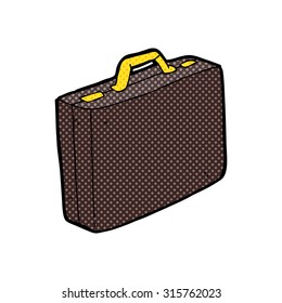 comic book style cartoon briefcase