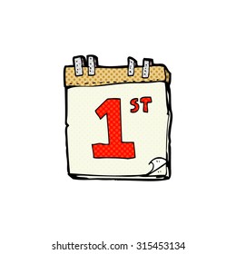 calendario de caricaturas estilo libro de historietas