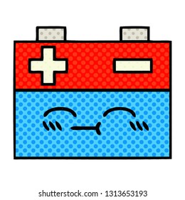 Comicbuch-Cartoon einer Autobatterie