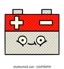 Comicbuch-Cartoon einer Autobatterie