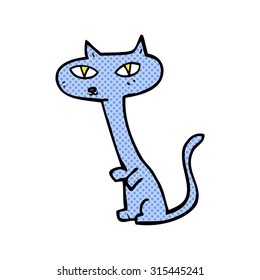 gato de dibujos animados estilo libro de historietas