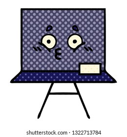 Comicbuch-Cartoon auf einer Tafel