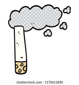 cigarrillo de dibujos animados estilo libro de historietas