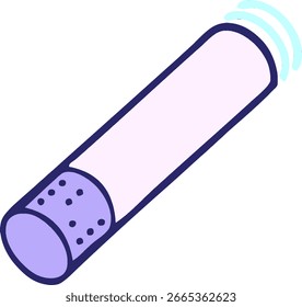 desenho animado estilo história em quadrinhos de um cigarro em neon brilhante cor