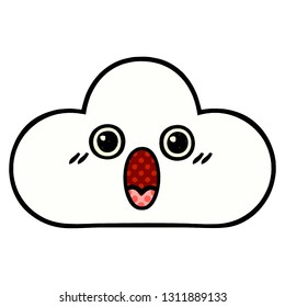 comic book style cartoon of a cloud